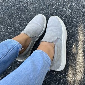Steve Madden - Size 9 Gray suede slip on sneaker